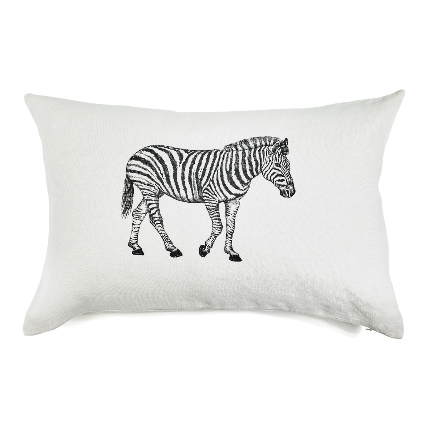 Cushion Cover - Pure Washed Linen - Zebra Design