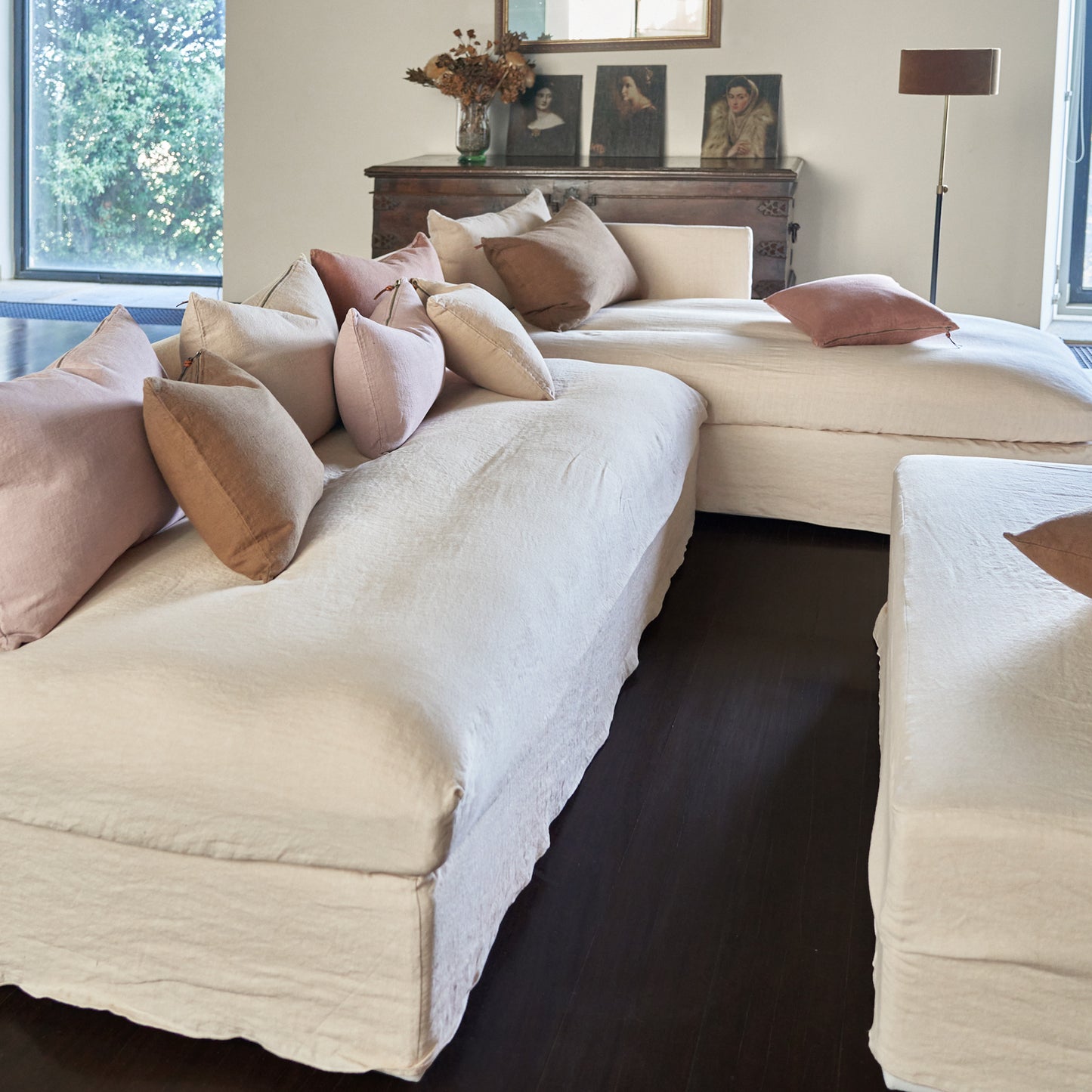 Sofá esquinero · Puro Lino Lavado · Henri