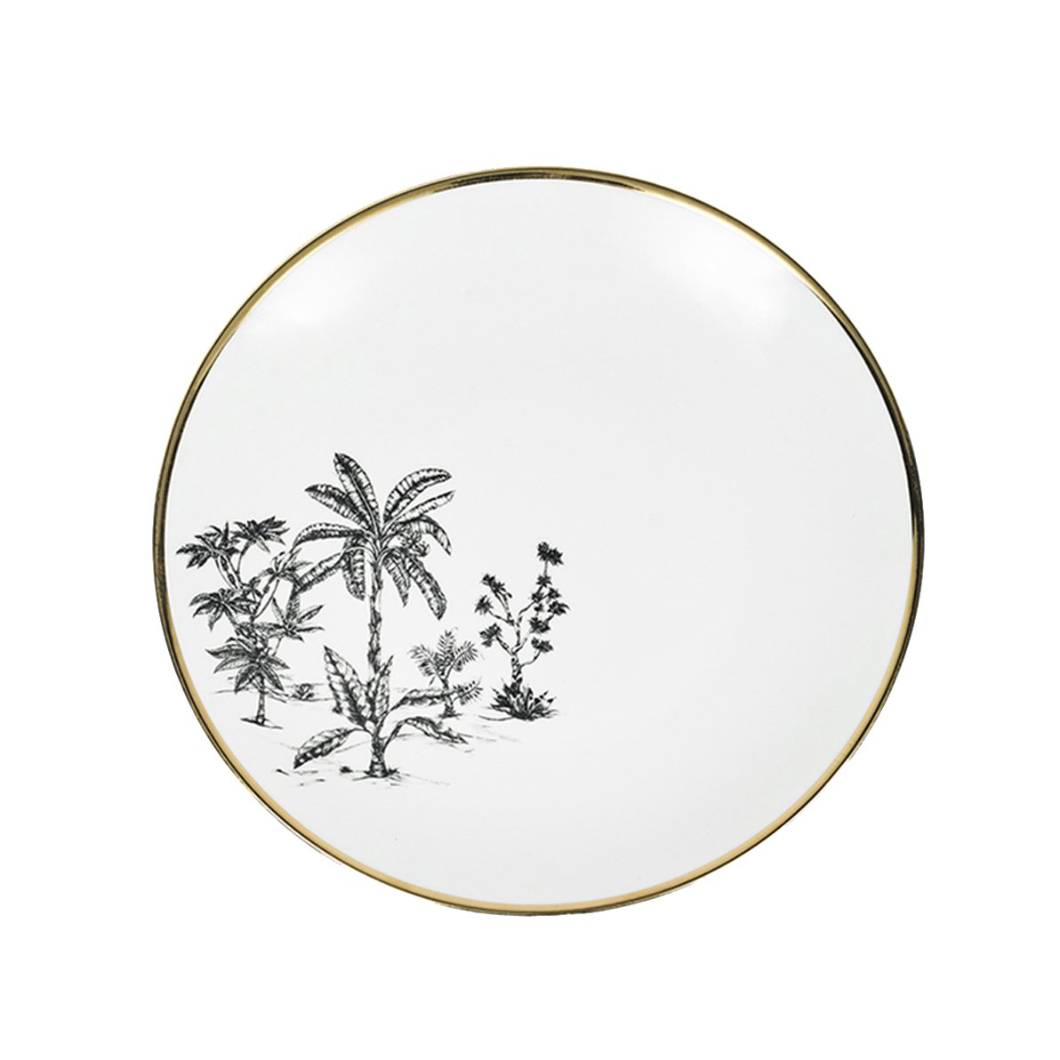 Large Dish - Limoges Porcelain - Design Palms - Lo de Manuela