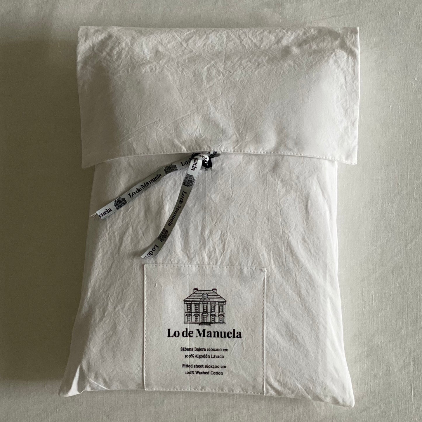 Cotton Washed Cotton - Ivory Color - Fitted Sheet