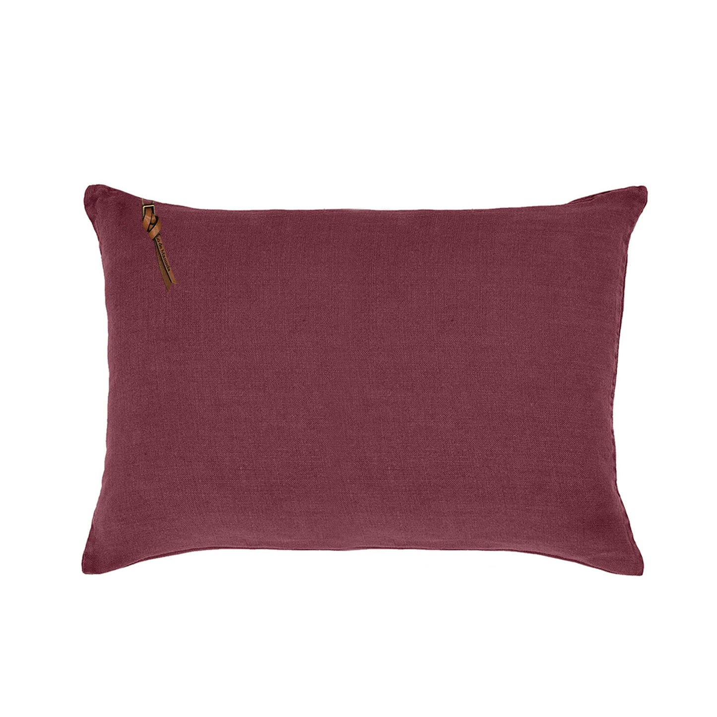 Funda De Cojín · Puro Lino Lavado · Burdeos