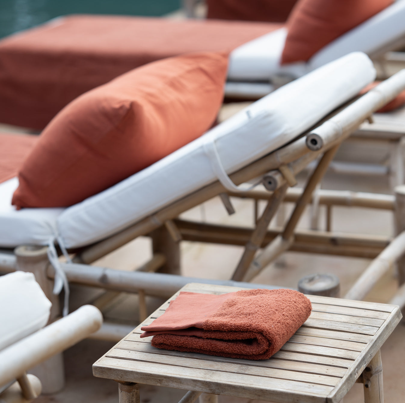 Toalla · Acabado Lino Lavado · Color Naranja Oscuro