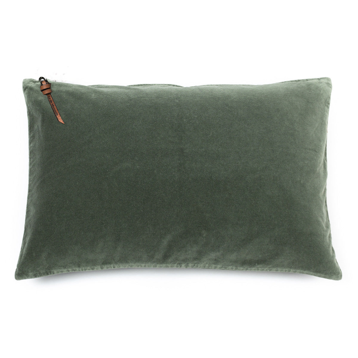 Funda De Cojín · Terciopelo Lavado · Verde Acacia