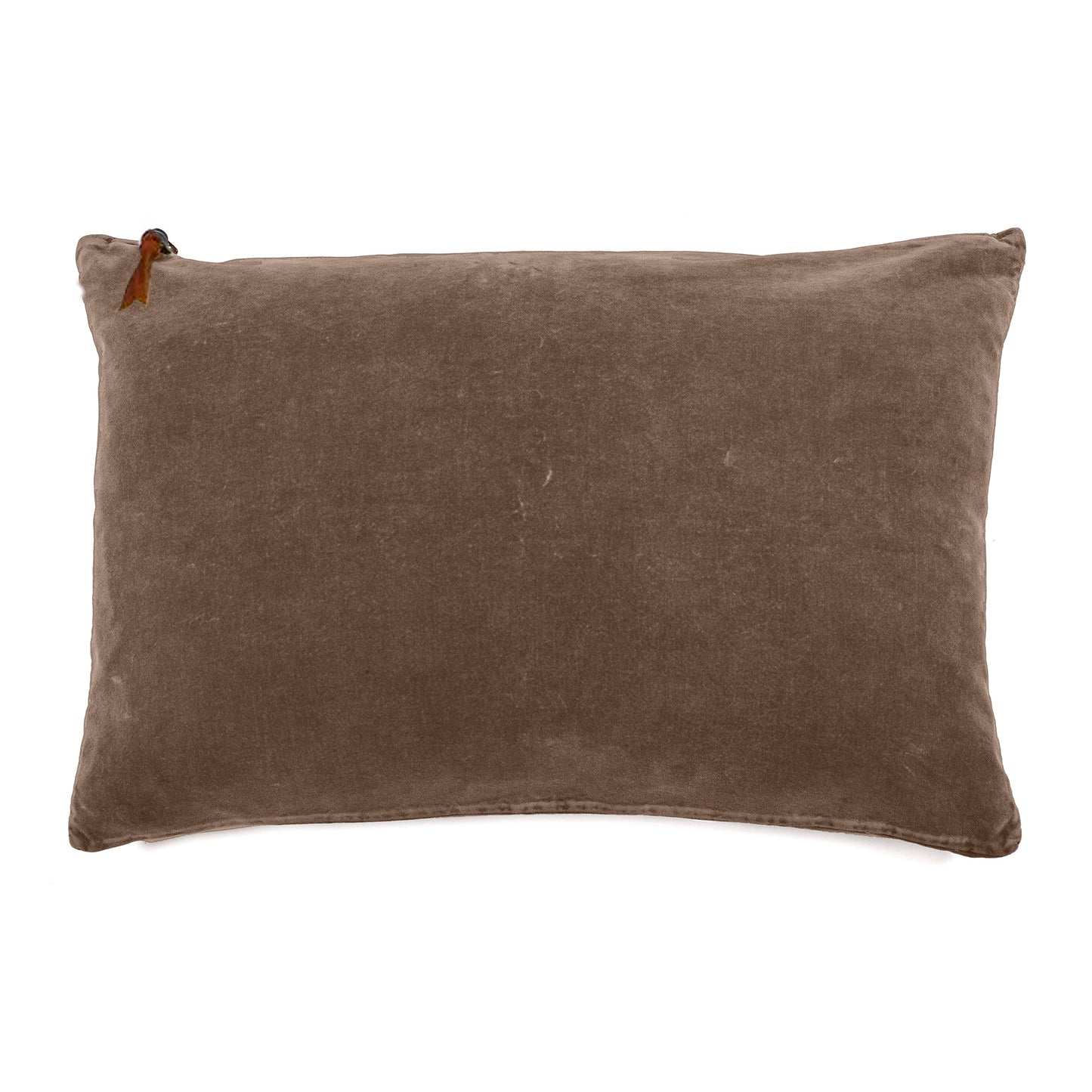 Funda De Cojín · Terciopelo Lavado · Moreno