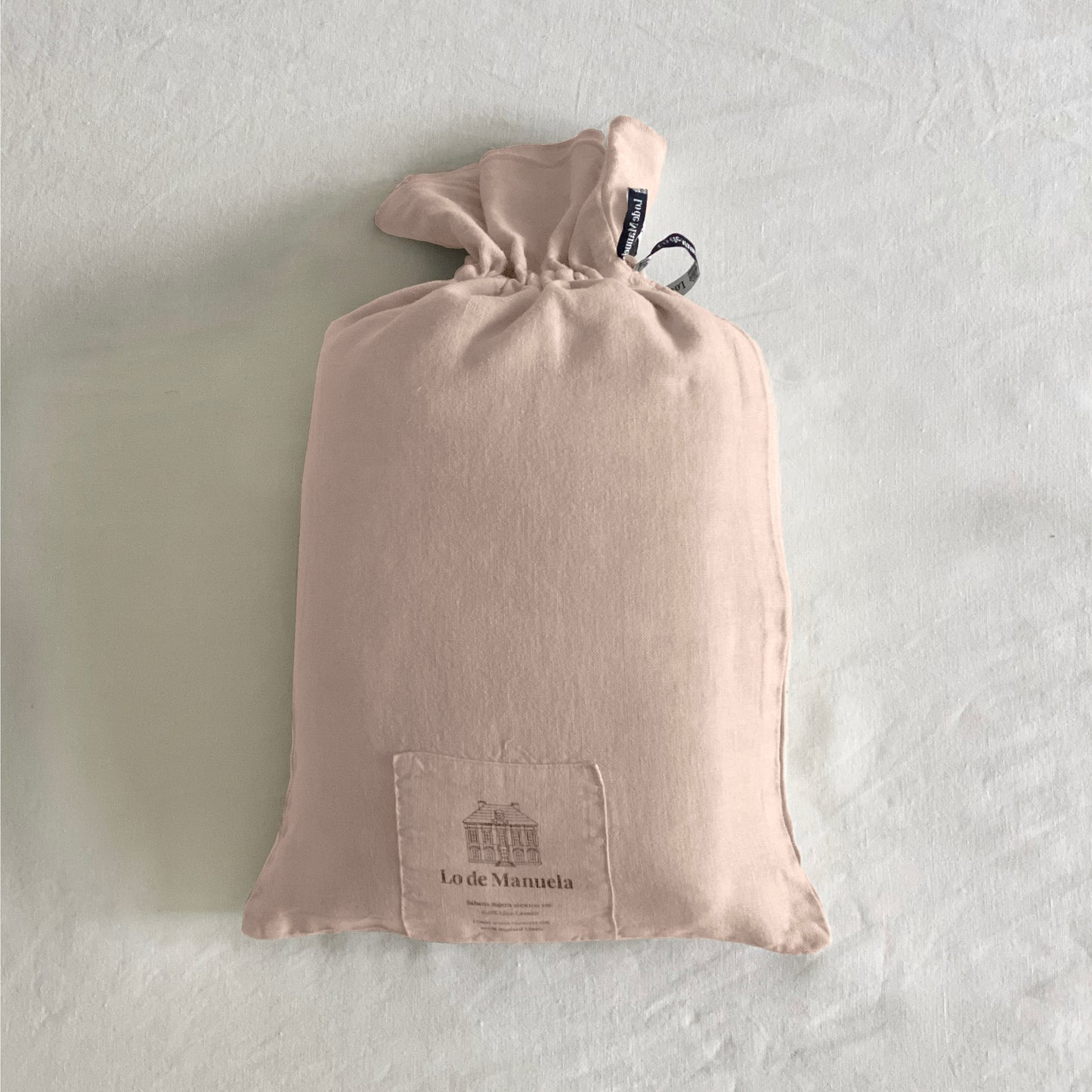 Sábana Bajera · Puro Lino Lavado · Color Rosa Palo