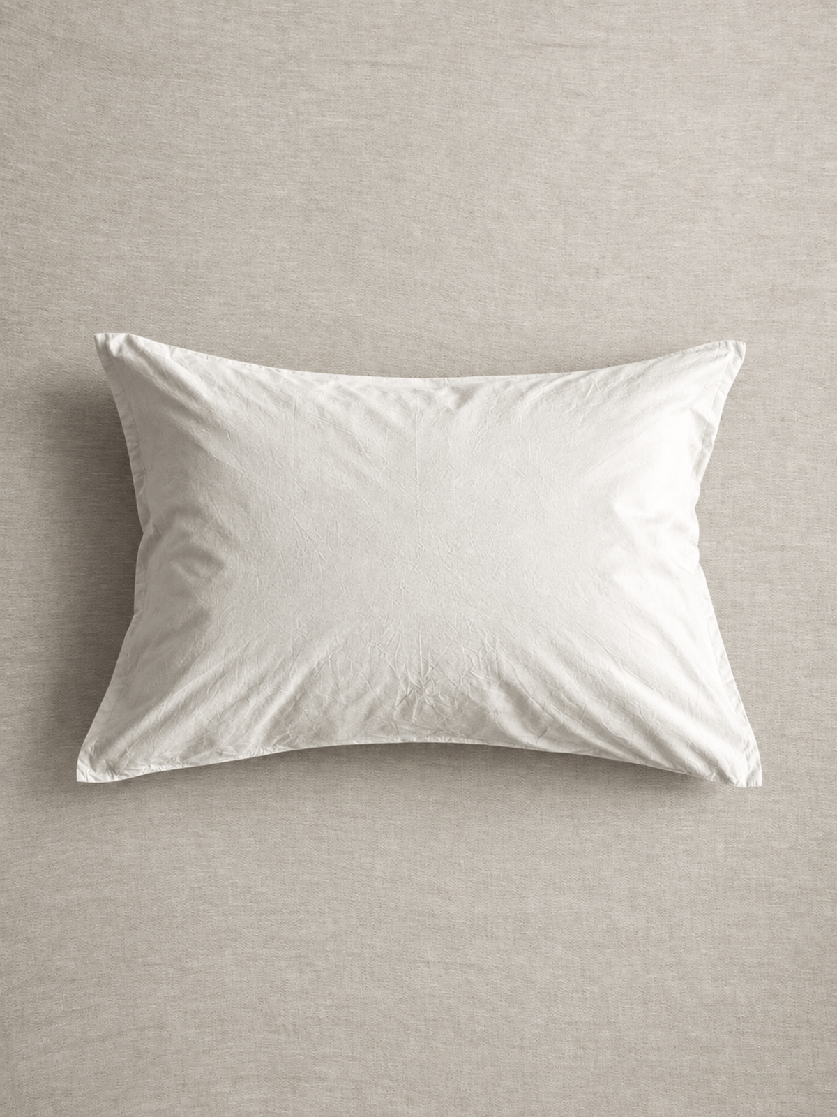 Funda de Almohada · Algodón Lavado · Color Marfil