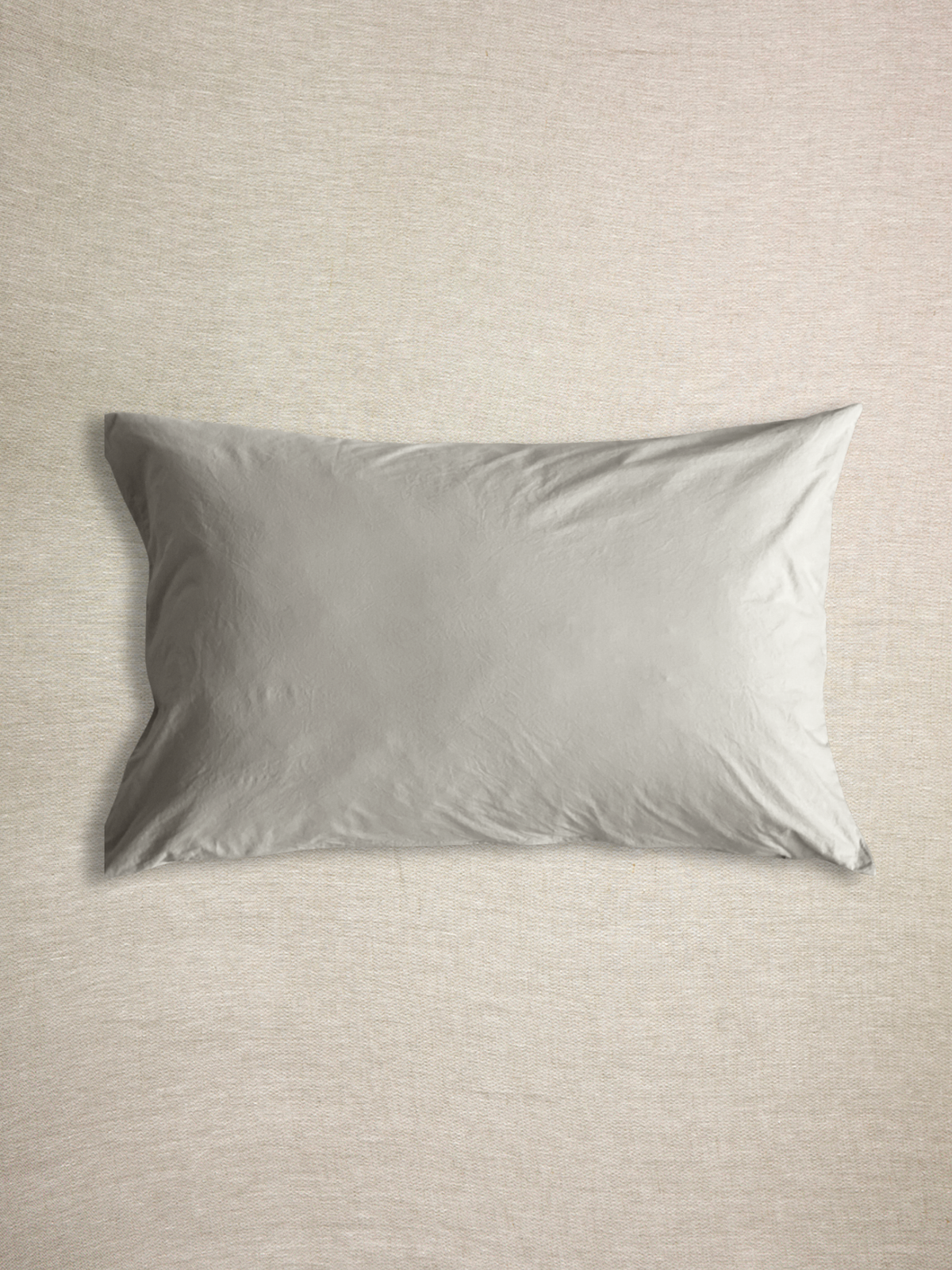 Funda de Almohada · Algodón Lavado · Color Beige