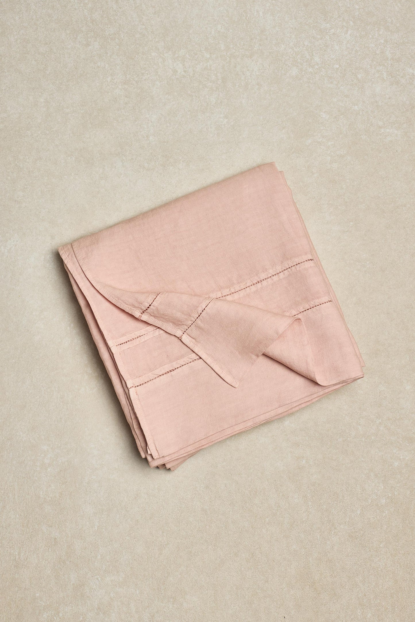 Sábana encimera · Puro lino lavado · Color Rosa