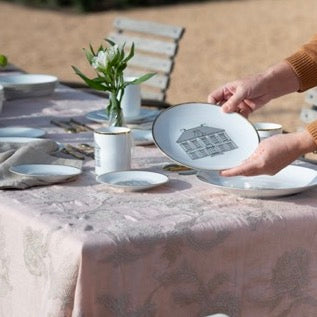 Plato de postre · Porcelana de Limoges · Diseño Casa Lo de Manuela