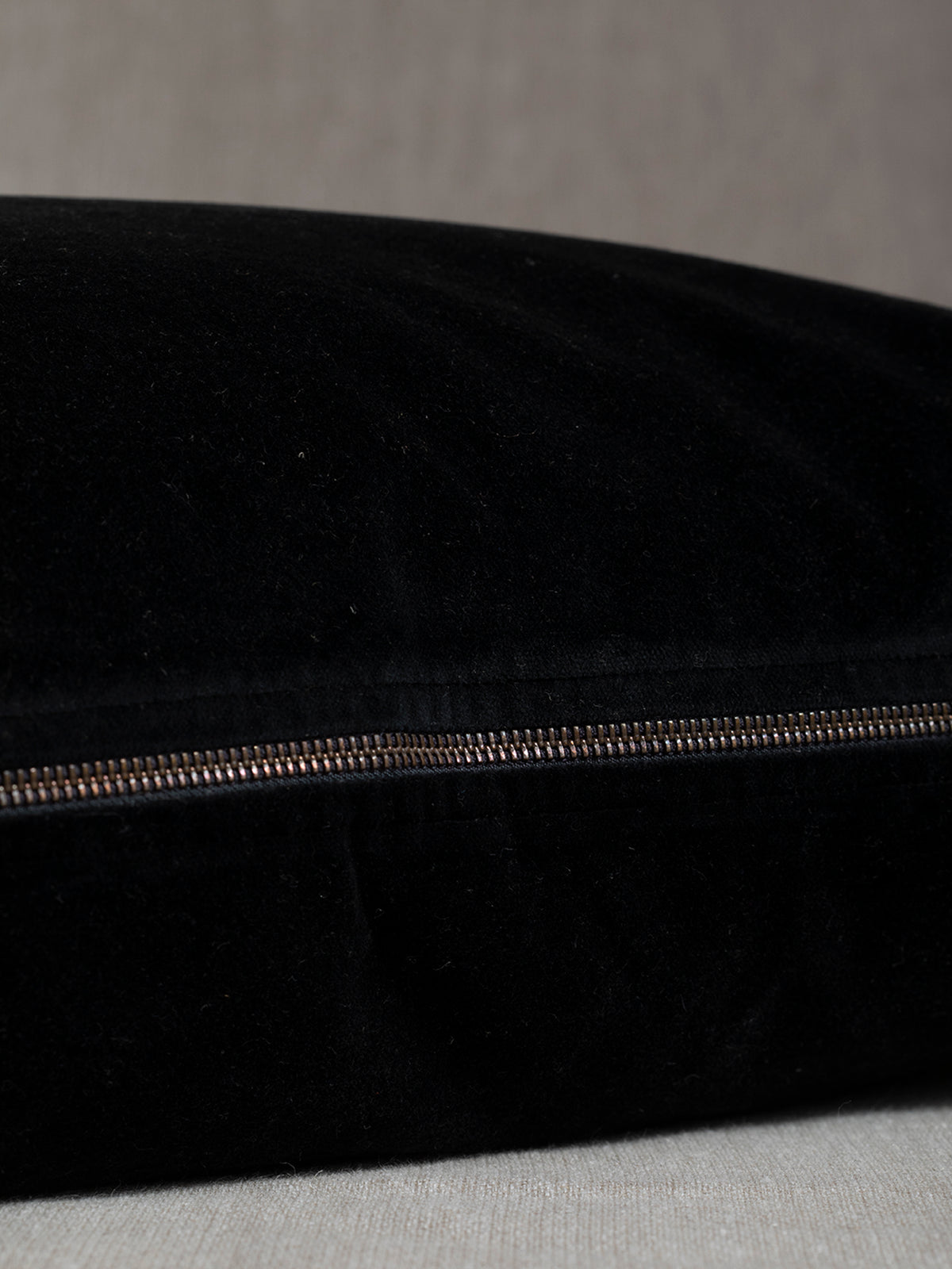 Funda De Cojín · Terciopelo Lavado · Negro