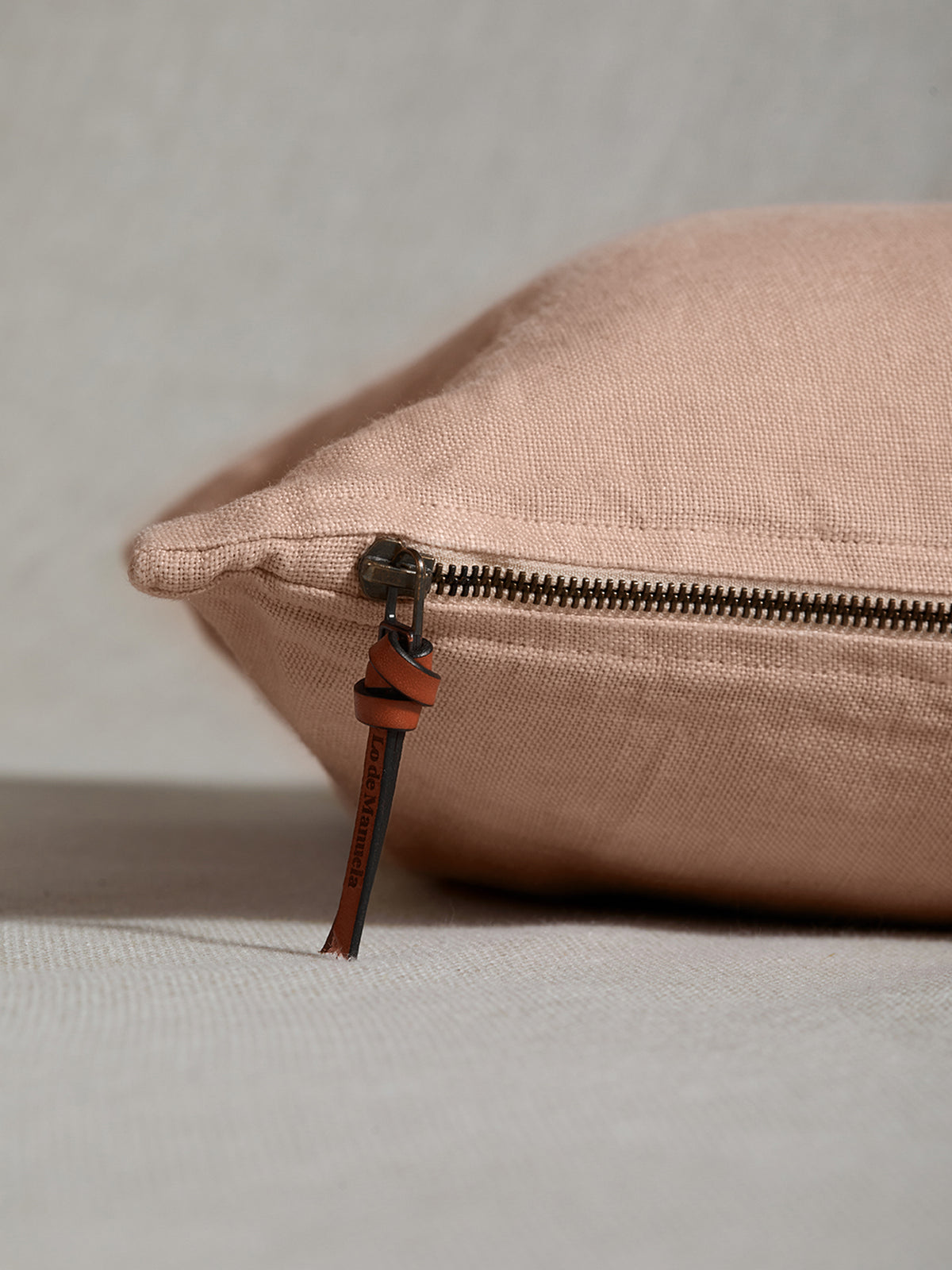 Funda De Cojín · Puro Lino Lavado · Rosa Tierra