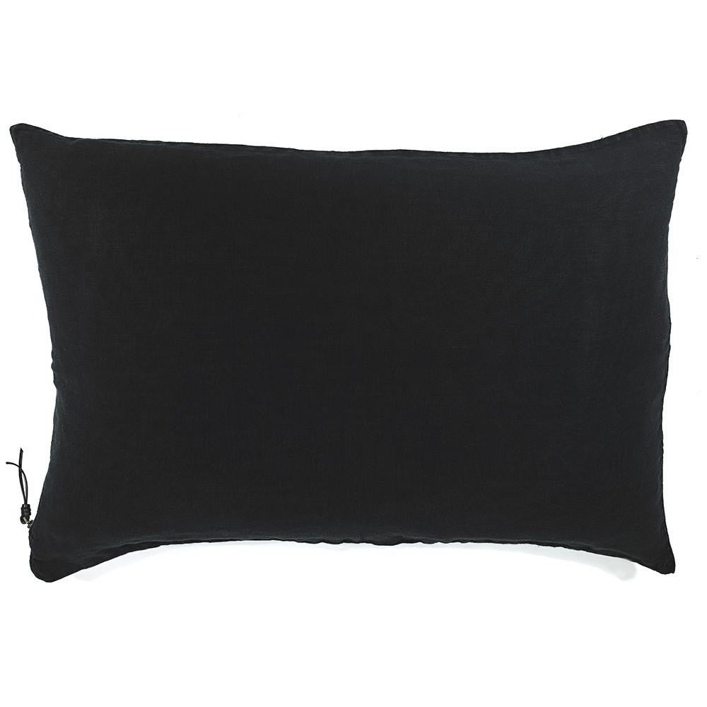 colchoneta de lino lavado color negro