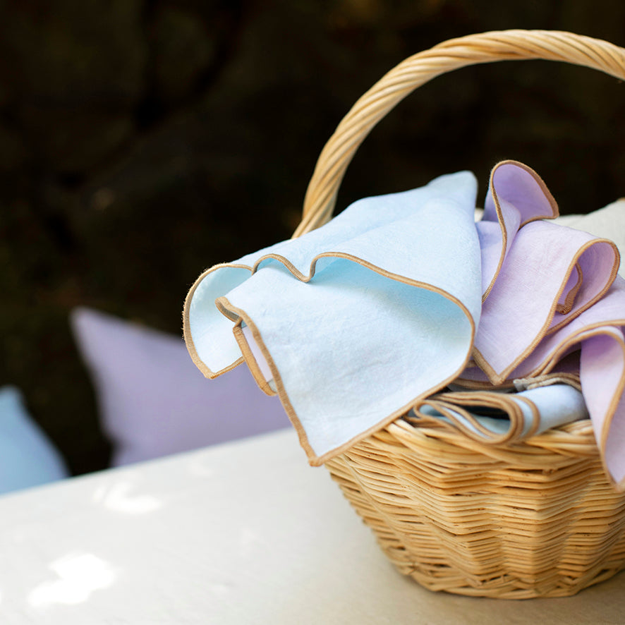 Servilleta · Puro Lino Lavado · Azul