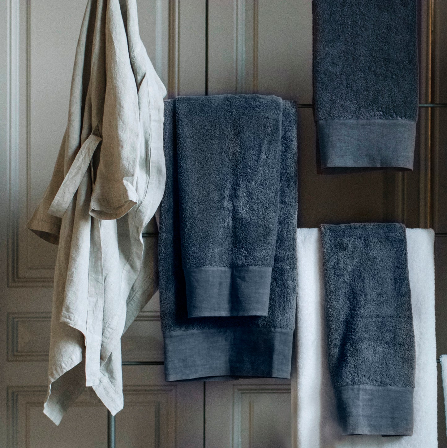 Toalla · Acabado Lino Lavado · Color Azul Medianoche