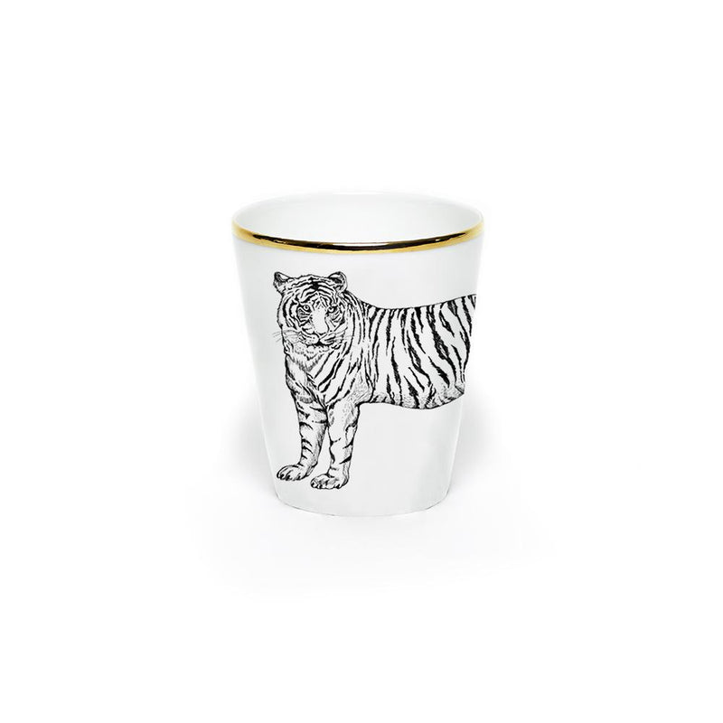 Vaso · Porcelana De Limoges · Diseño Tigre - Lo de Manuela