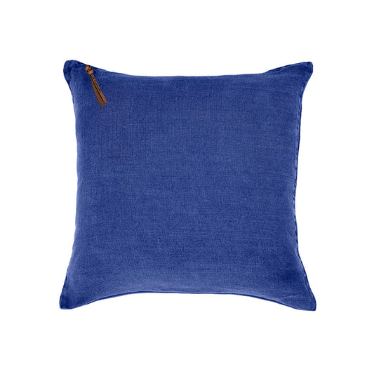 Funda De Cojín · Puro Lino Lavado · Azul