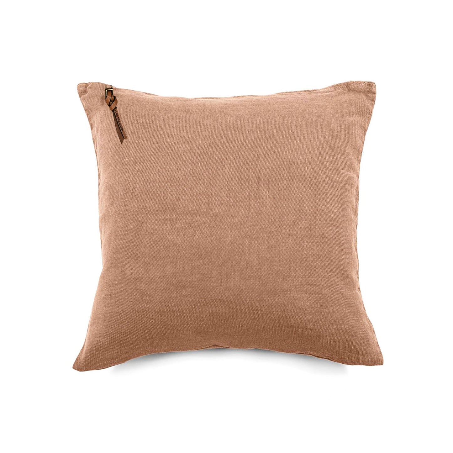 Funda De Cojín · Puro Lino Lavado · Camel Oscuro