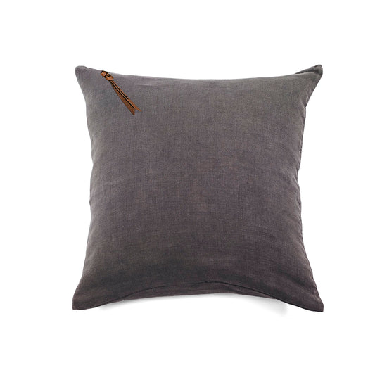 Funda De Cojín · Puro Lino Lavado · Gris Plomo