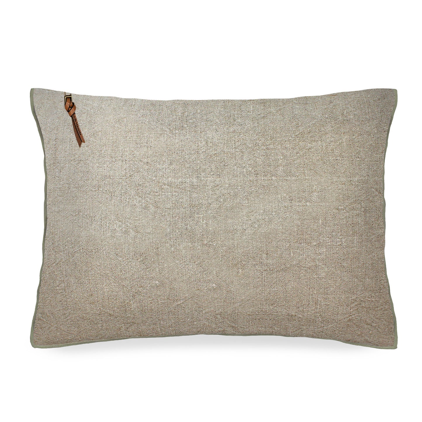 Funda De Cojín · Puro Lino Lavado · base Natural/Caqui