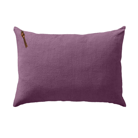 Funda De Cojín · Puro Lino Lavado · Púrpura