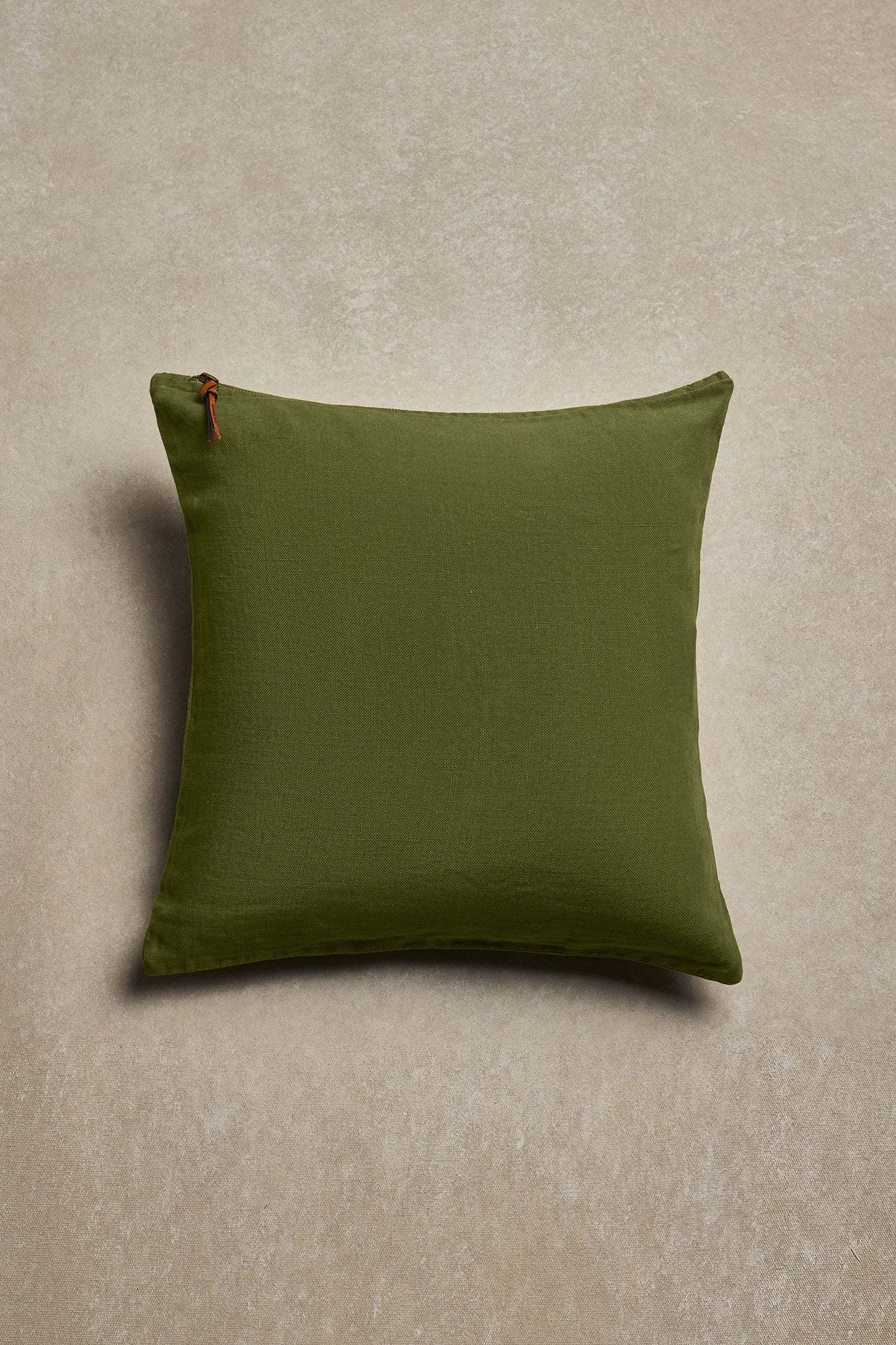 Funda De Cojín · Puro Lino Lavado · Verde Oliva