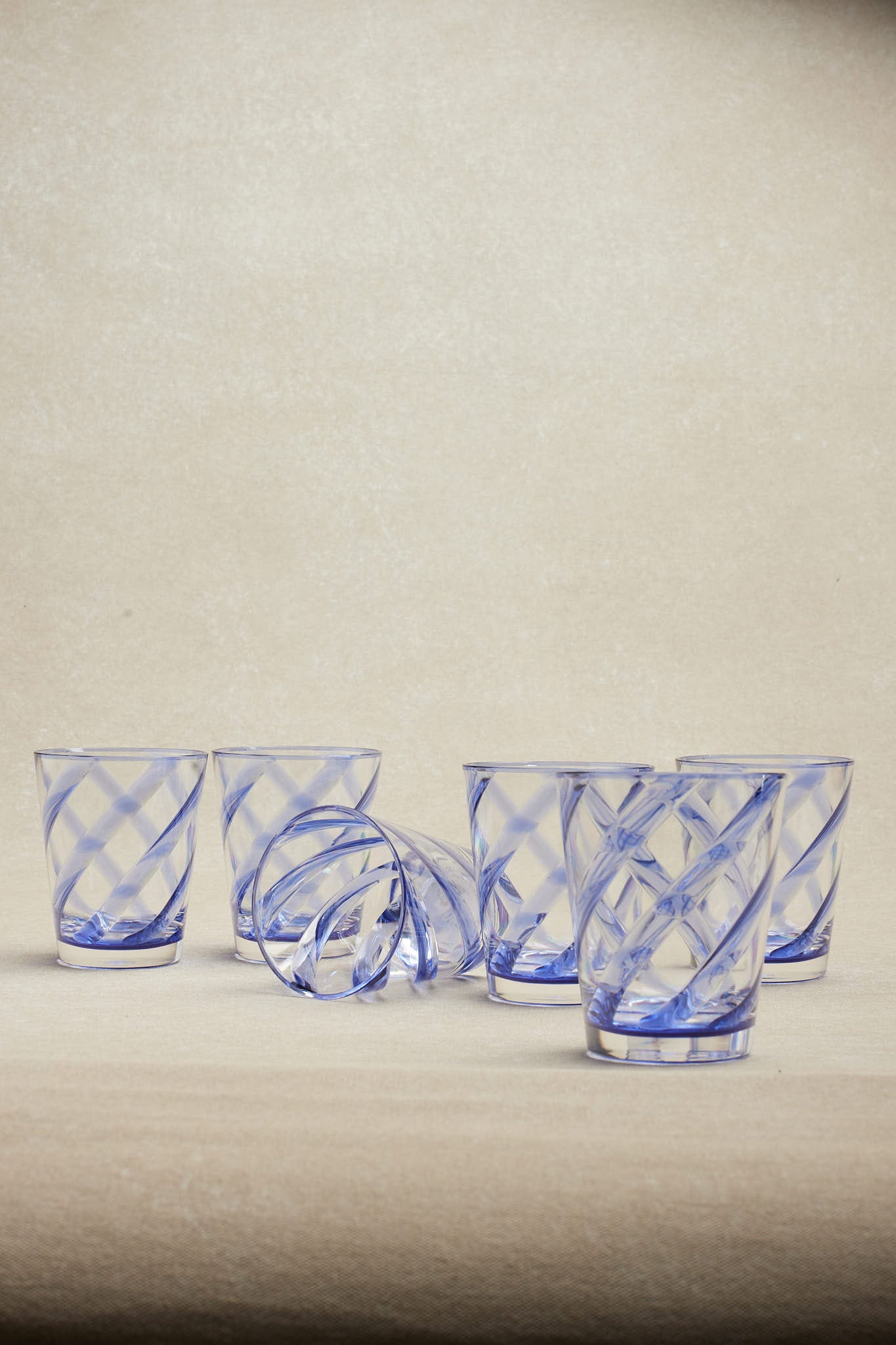 Cups - Methacrylate - Spiral Design - Set of 6
