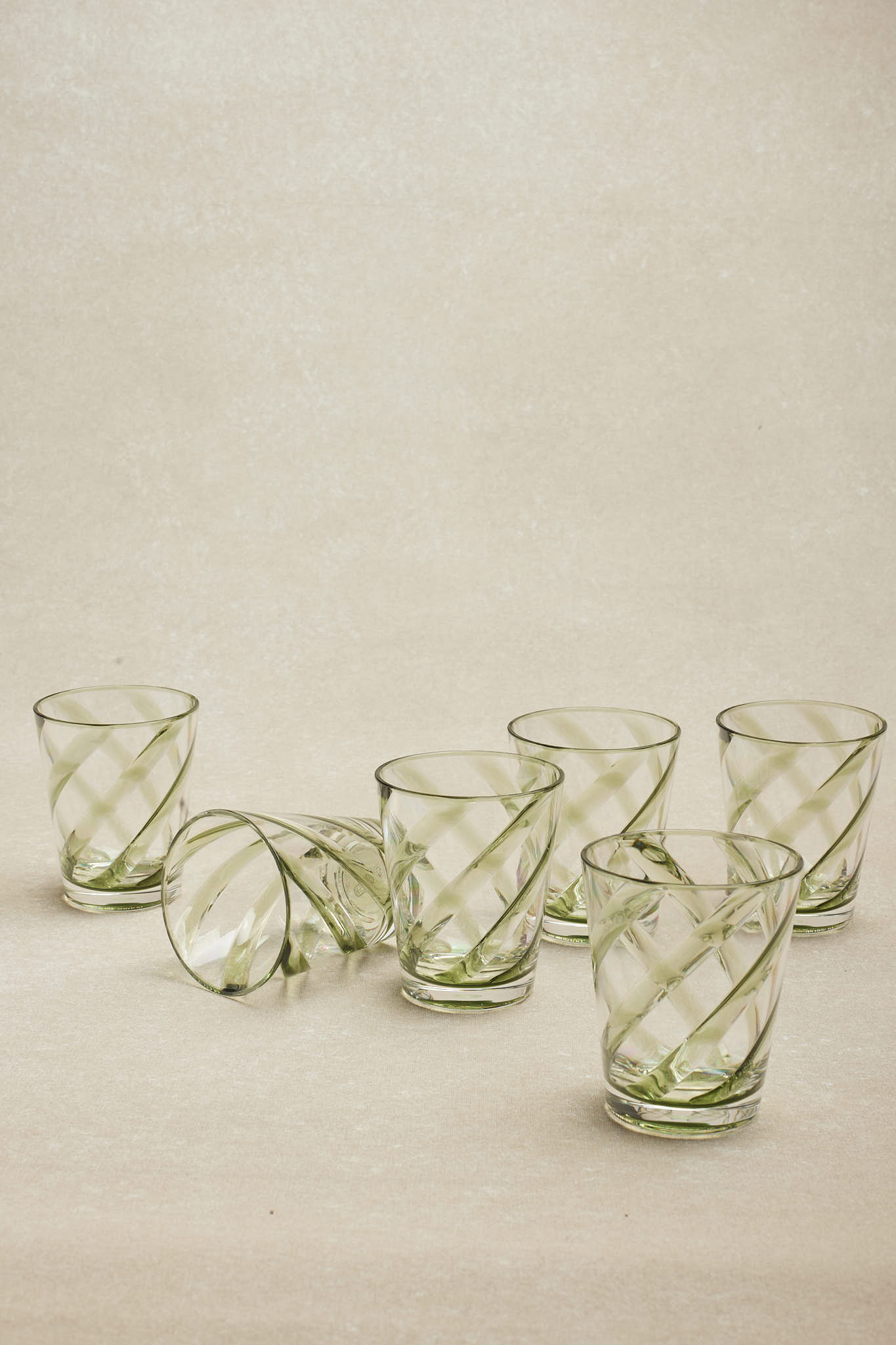 Cups - Methacrylate - Spiral Design - Set of 6