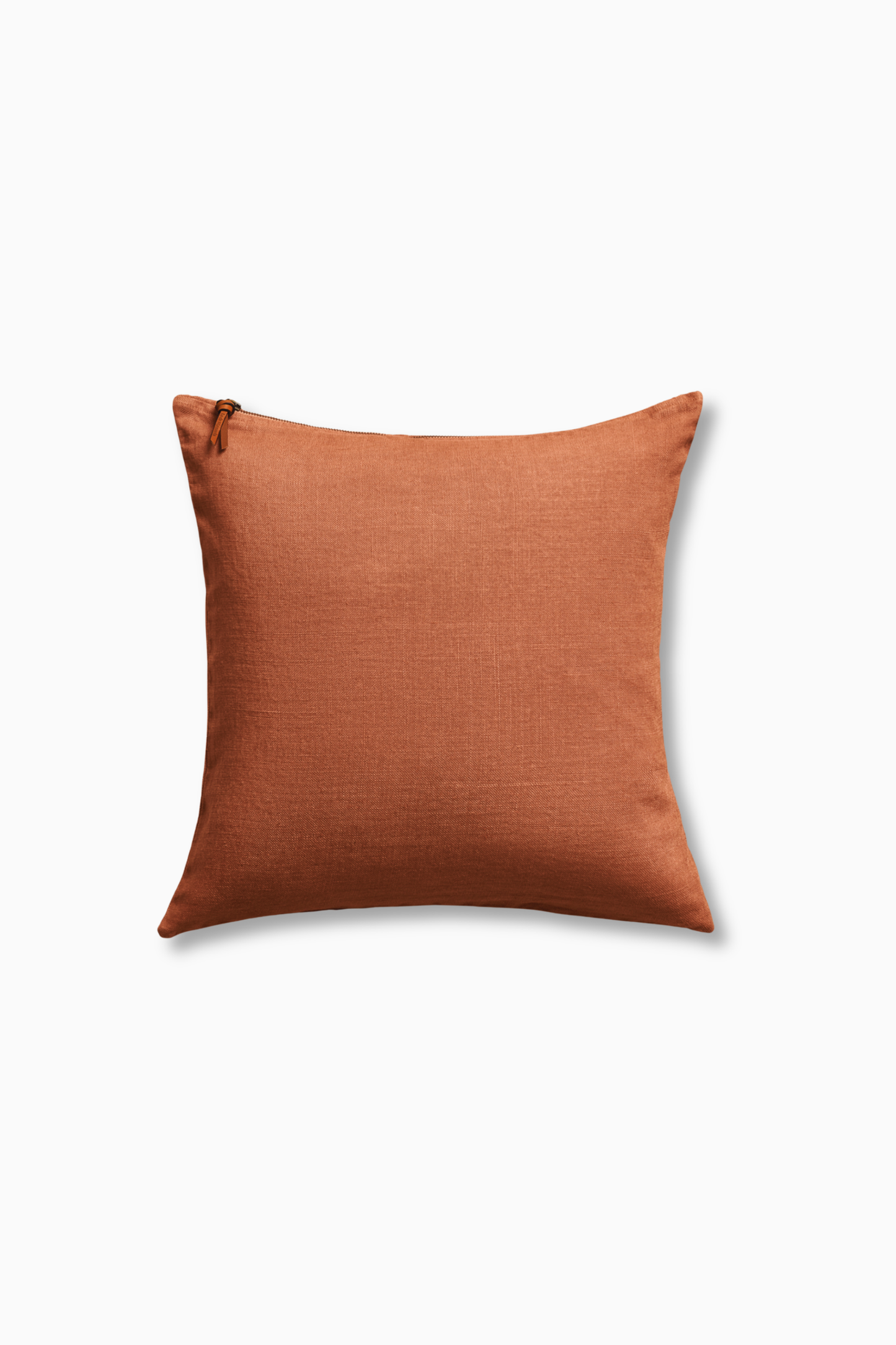 Funda De Cojín · Puro Lino Lavado · Naranja Oscuro
