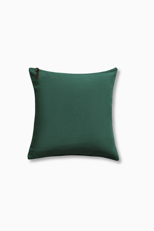Funda De Cojín · Puro Lino Lavado · Verde Inglés