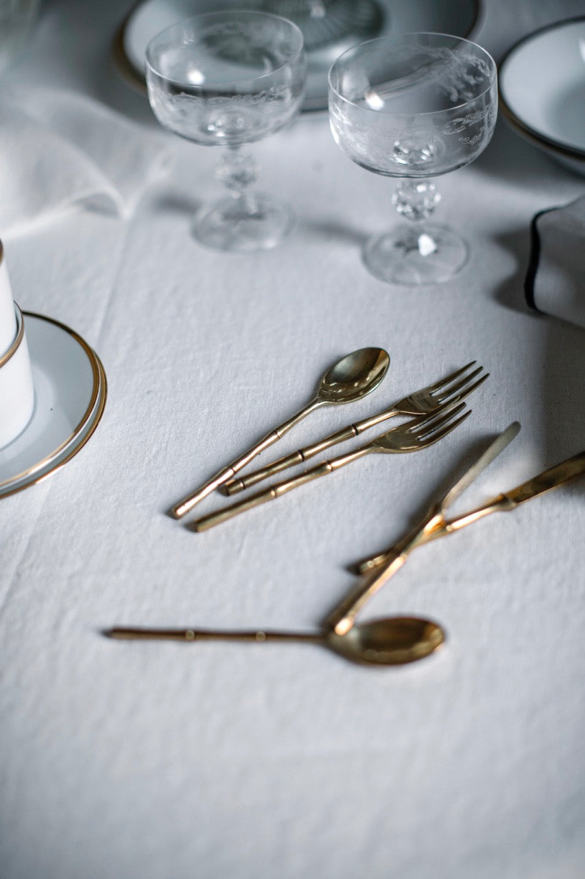 Fruit Cutlery - Gold plated metal - Set of 3 pieces - Madeleine