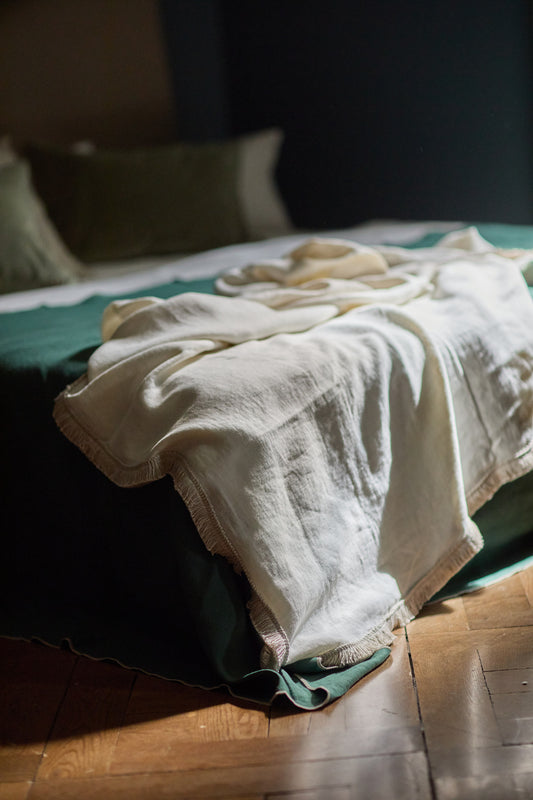 Plaid · Puro Lino Lavado · Flecos