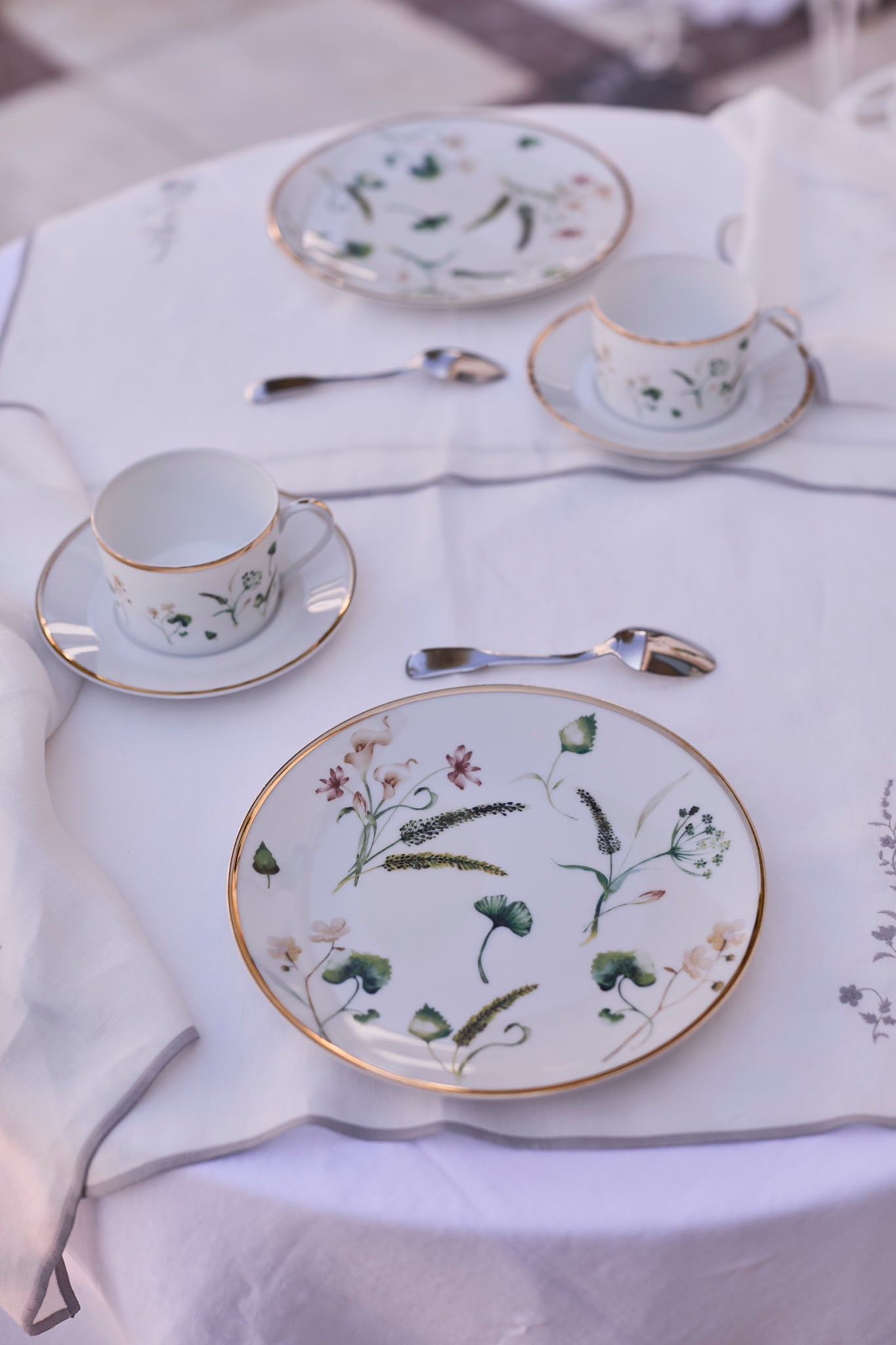 Vajilla · Porcelana de Limoges · Diseño Primavera