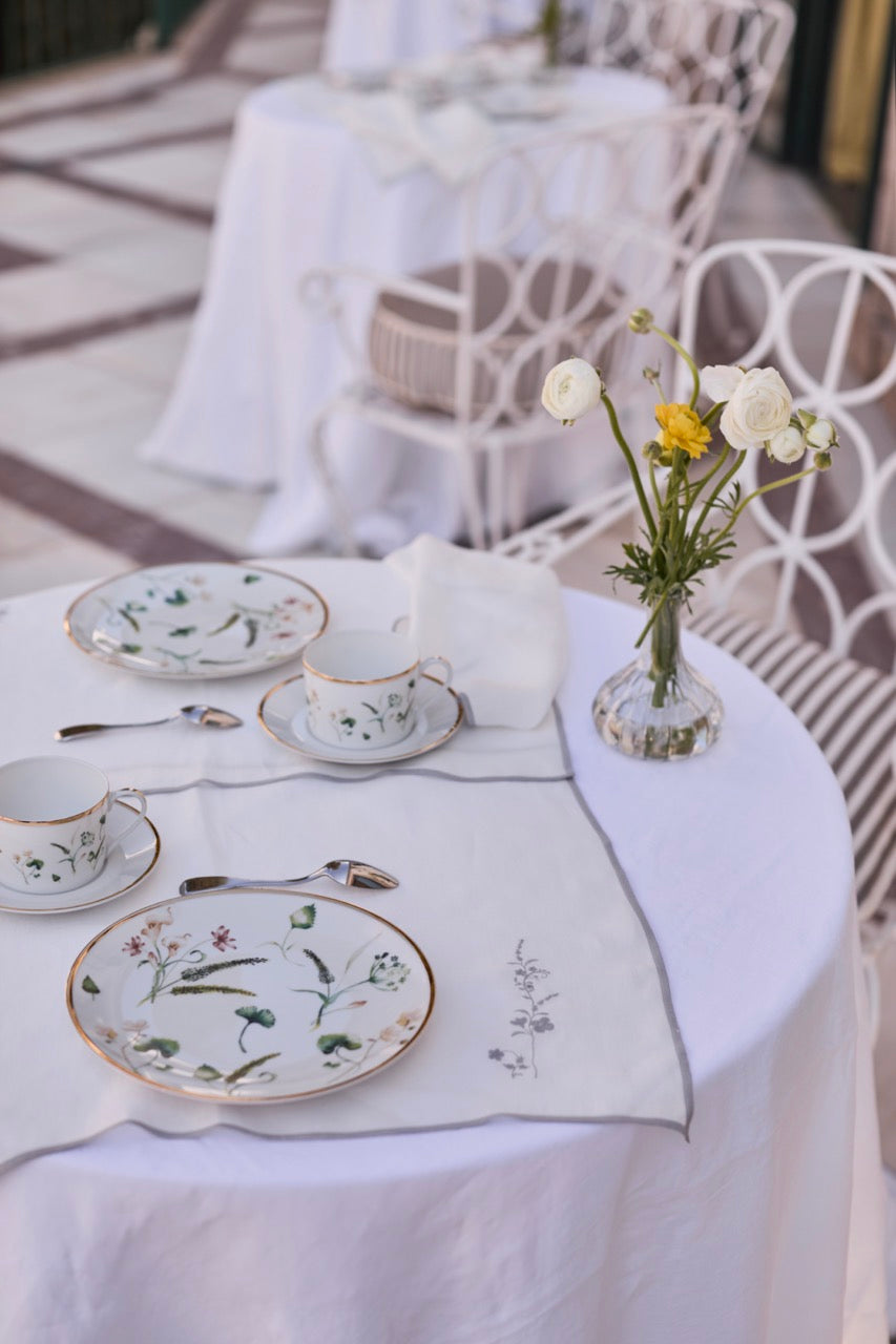 Vajilla · Porcelana de Limoges · Diseño Primavera