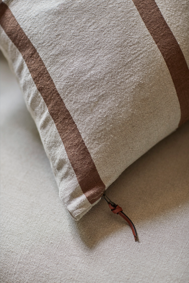 Funda de Cojín · Puro Lino Lavado · Rayas