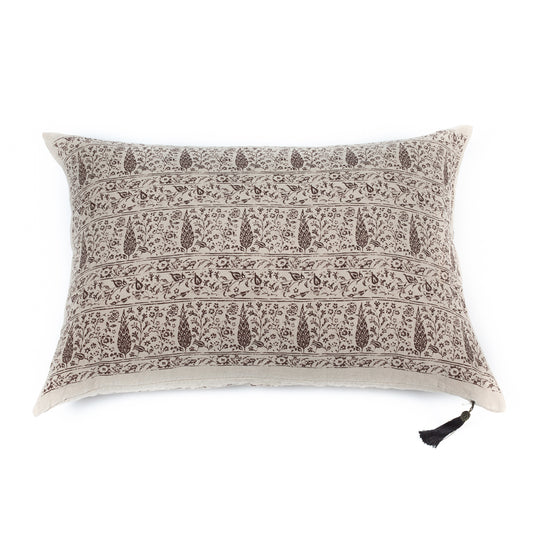 Funda De Cojín · Puro Lino Lavado · Estampación manual · Hayat