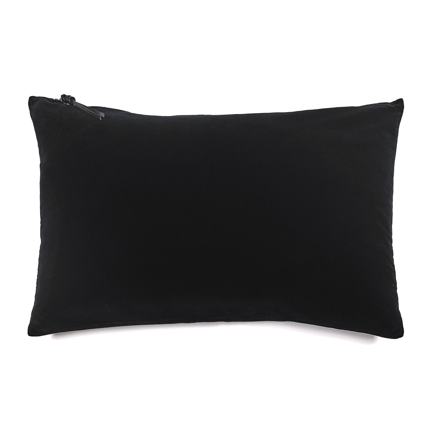 Cushion Cover 60X40 - Washed Velvet - Black Color - Lo de Manuela