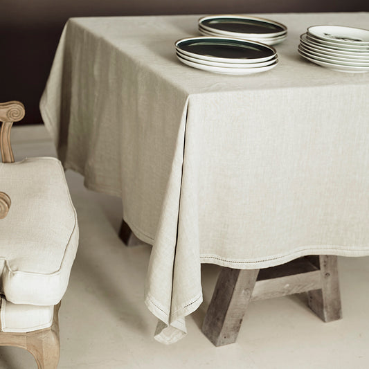Tablecloth - Pure Washed Linen - Beige