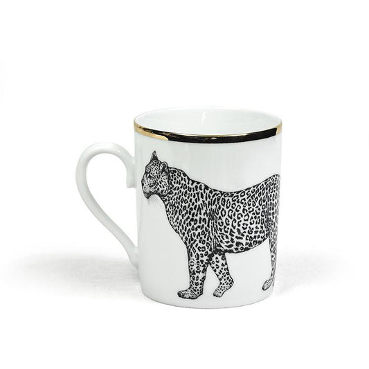 limoges porcelain leopard mug