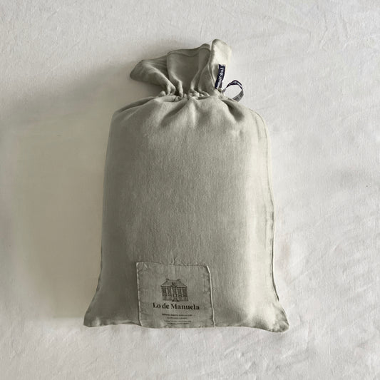 Fitted Sheet - Pure Washed Linen - Khaki Color