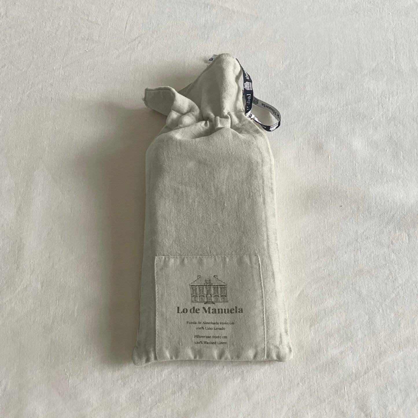 Funda De Almohada · Puro Lino Lavado · Color Caqui