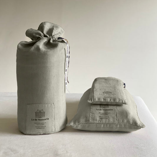Duvet Cover - Pure Washed Linen - Khaki Color