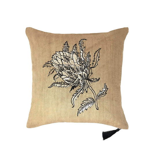 Funda De Cojín · Puro Lino Lavado · Cardeña