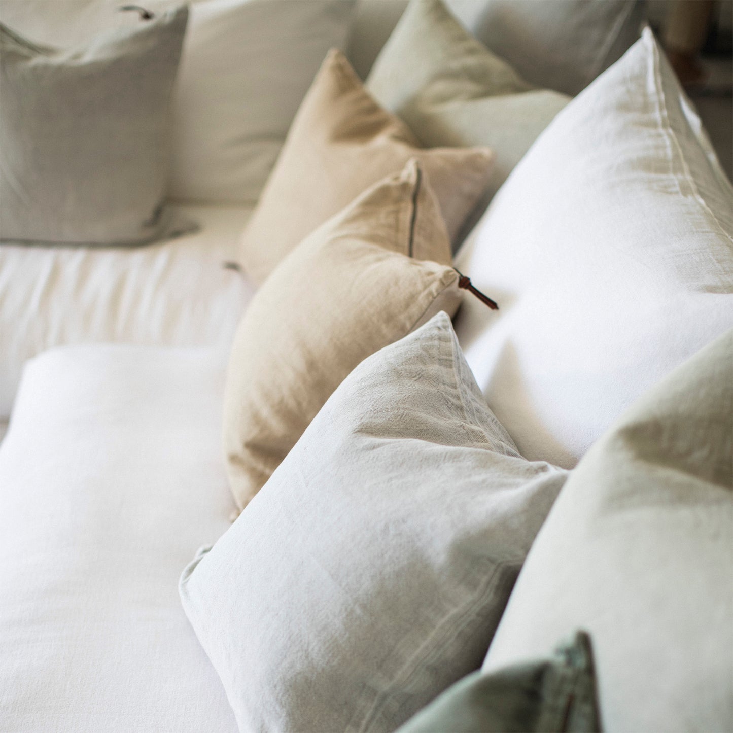 Colchoneta · Puro Lino Lavado · Marfil