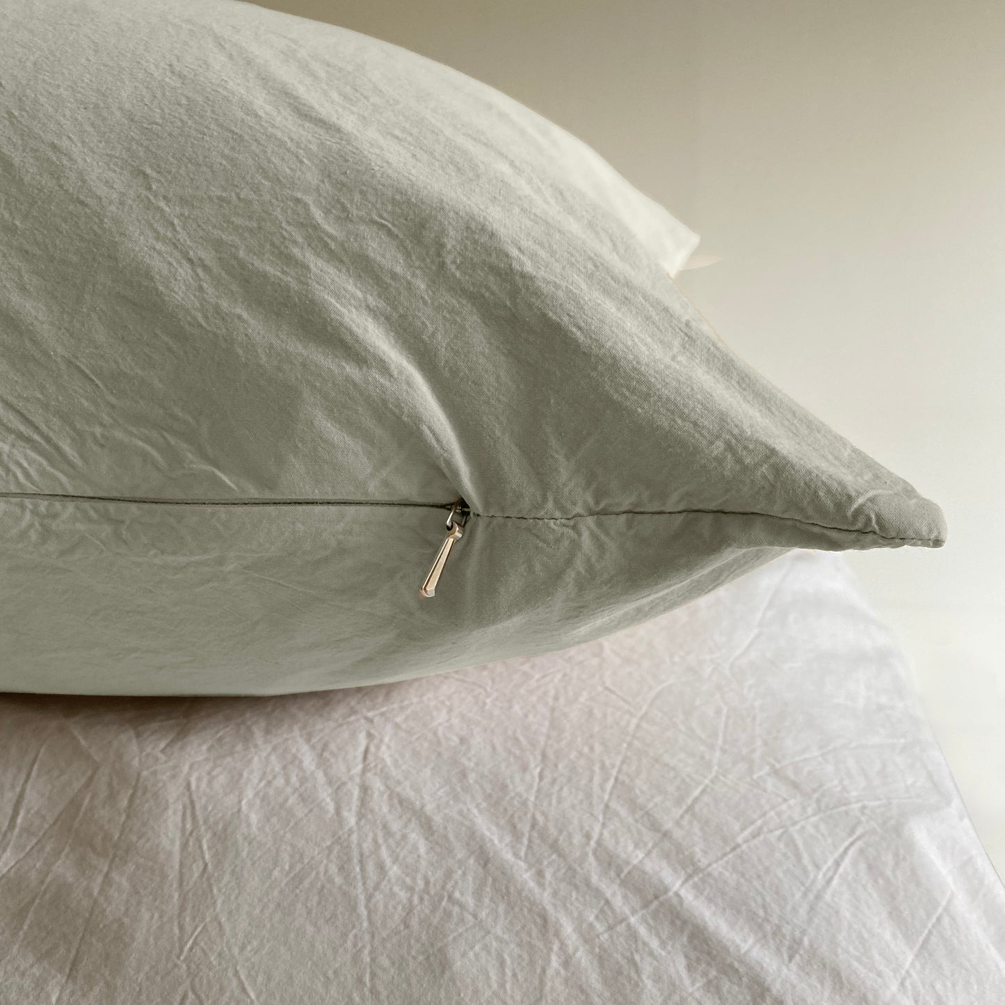 Pillow Case - Washed Cotton - Khaki Color
