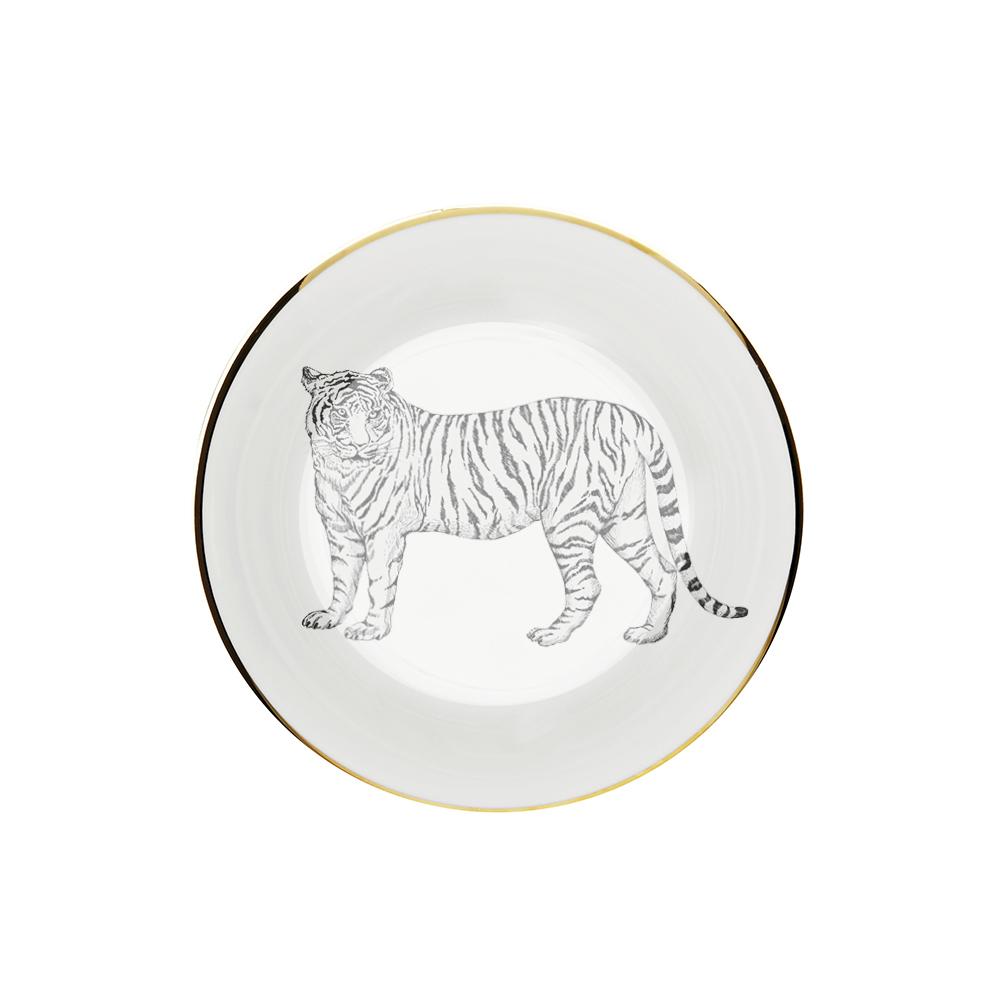 Soup Dish - Limoges Porcelain - Tiger Design - Lo de Manuela