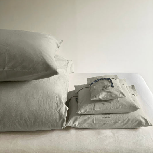 Duvet Cover - Washed Cotton - Khaki Color