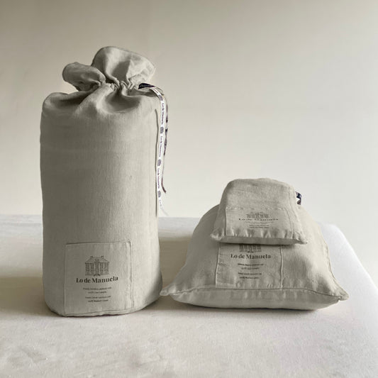 Duvet Cover - Pure Washed Linen - Color Beige