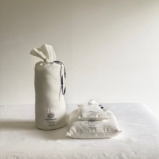 Duvet Cover - Pure Washed Linen - Ivory Color