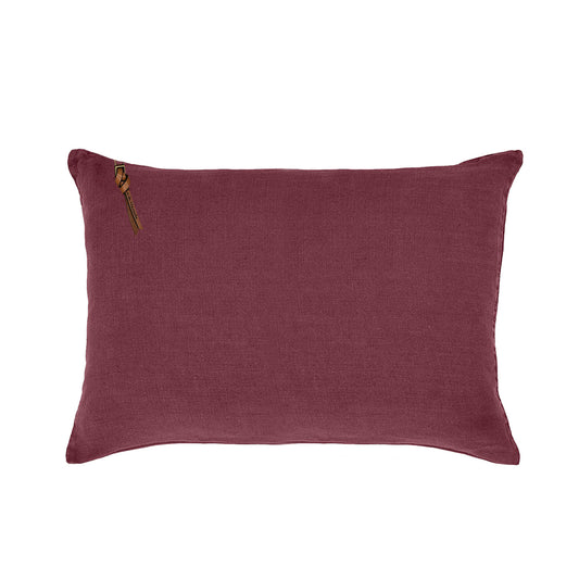 Funda De Cojín · Puro Lino Lavado · Burdeos