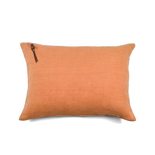 Funda De Cojín · Puro Lino Lavado · Salmón